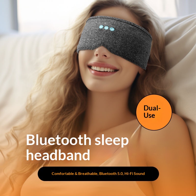 Cross-border Wireless Music Sleep Headphones And Eye Mask, Dual-purpose Outdoor Sports Running Sweat-absorbing Headband_voghion.com