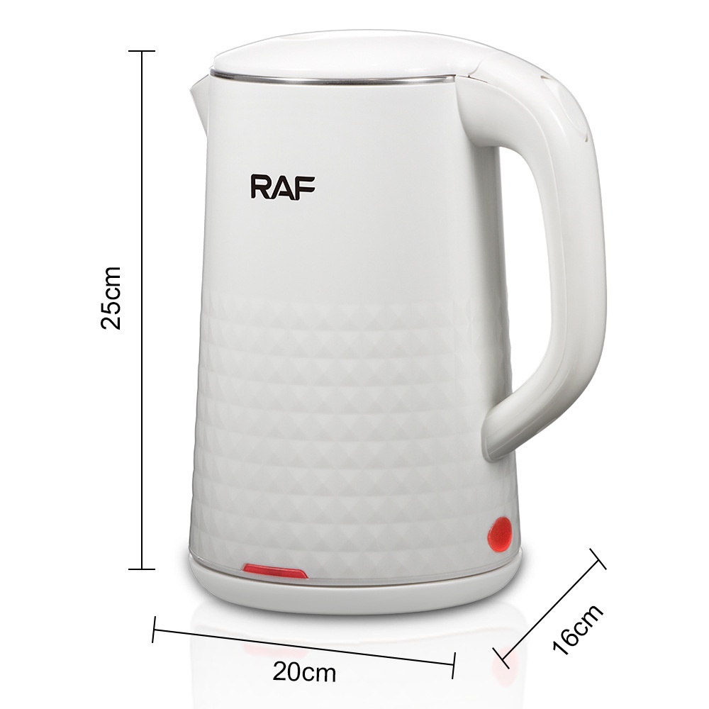 Bollitore elettrico RAF per uso domestico, spegnimento automatico, riscaldamento rapido, antiscottatura, grande capacità 2,5 litri_voghion.com