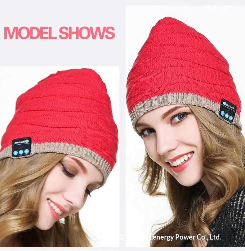 Knitted Bluetooth Beanie Hat With Wireless Headphones Music Cap_voghion.com