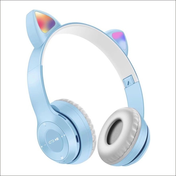 Kabellose Katzenohr-bluetooth-kopfhörer Mit Led Für Gaming_voghion.com