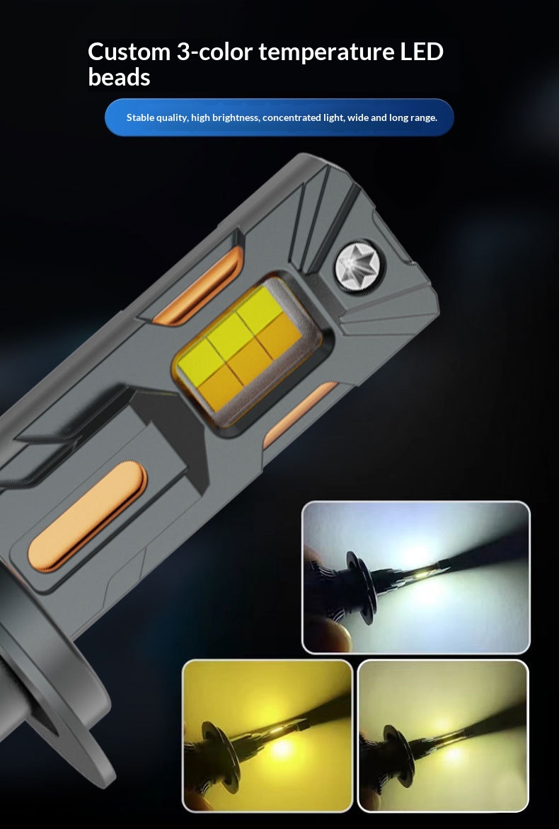 Żarówki led do reflektorów samochodowych trójkolorowy laser_voghion.com