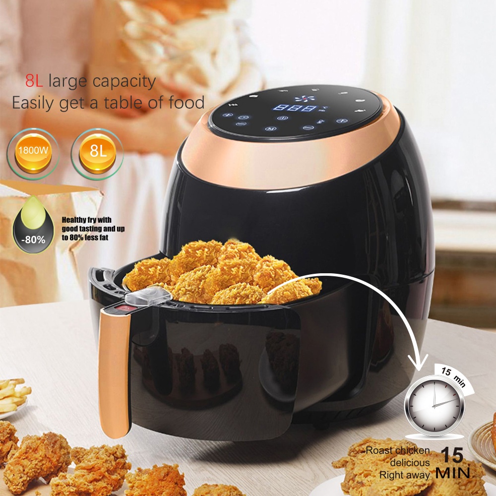 HAEGER Touchscreen Air Household Smart French Fries Fryer Smokeless Large Capacity Electric Oven_voghion.com