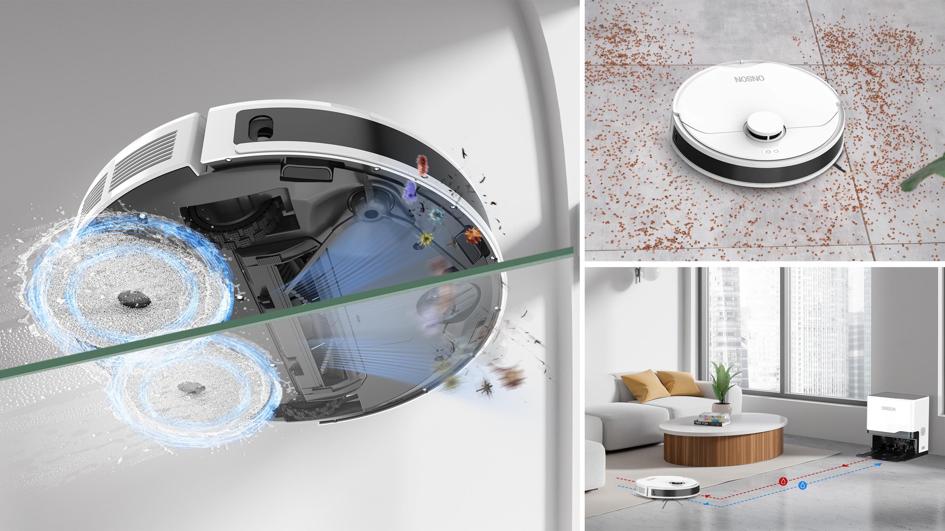 Robot aspirapolvere CrossBorder X20 completamente automatico con navigazione laser LDS e controllo tramite app mobile, senza bisogno di lavaggio._voghion.com