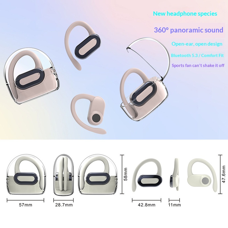 Wireless Bluetooth Headphones With Panoramic Sound And Ear Hook_voghion.com