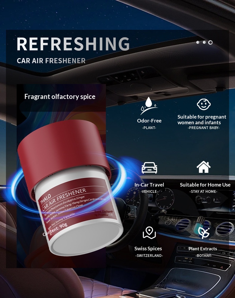 Profumo solido per auto fragranza lussuosa e discreta_voghion.com
