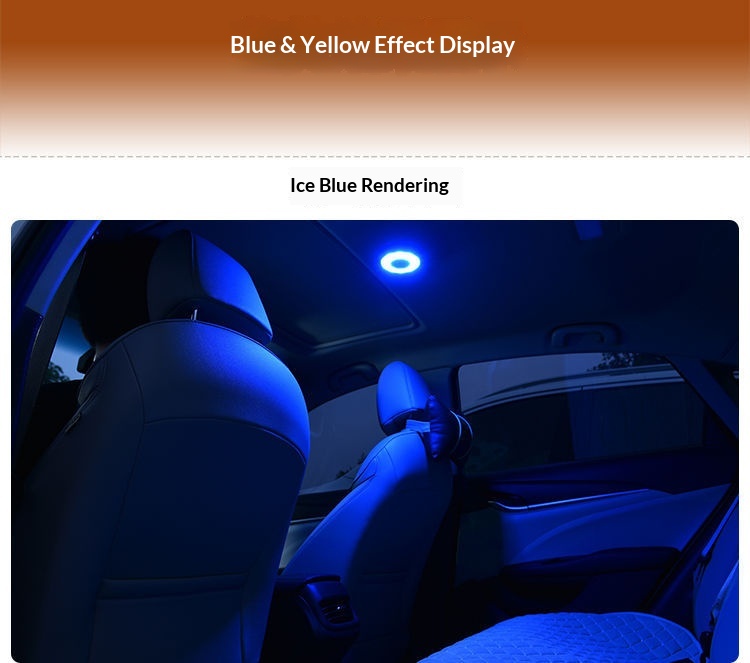Éclairage LED sans installation pour coffre arrière, plafonnier de lecture intérieur de voiture_voghion.com