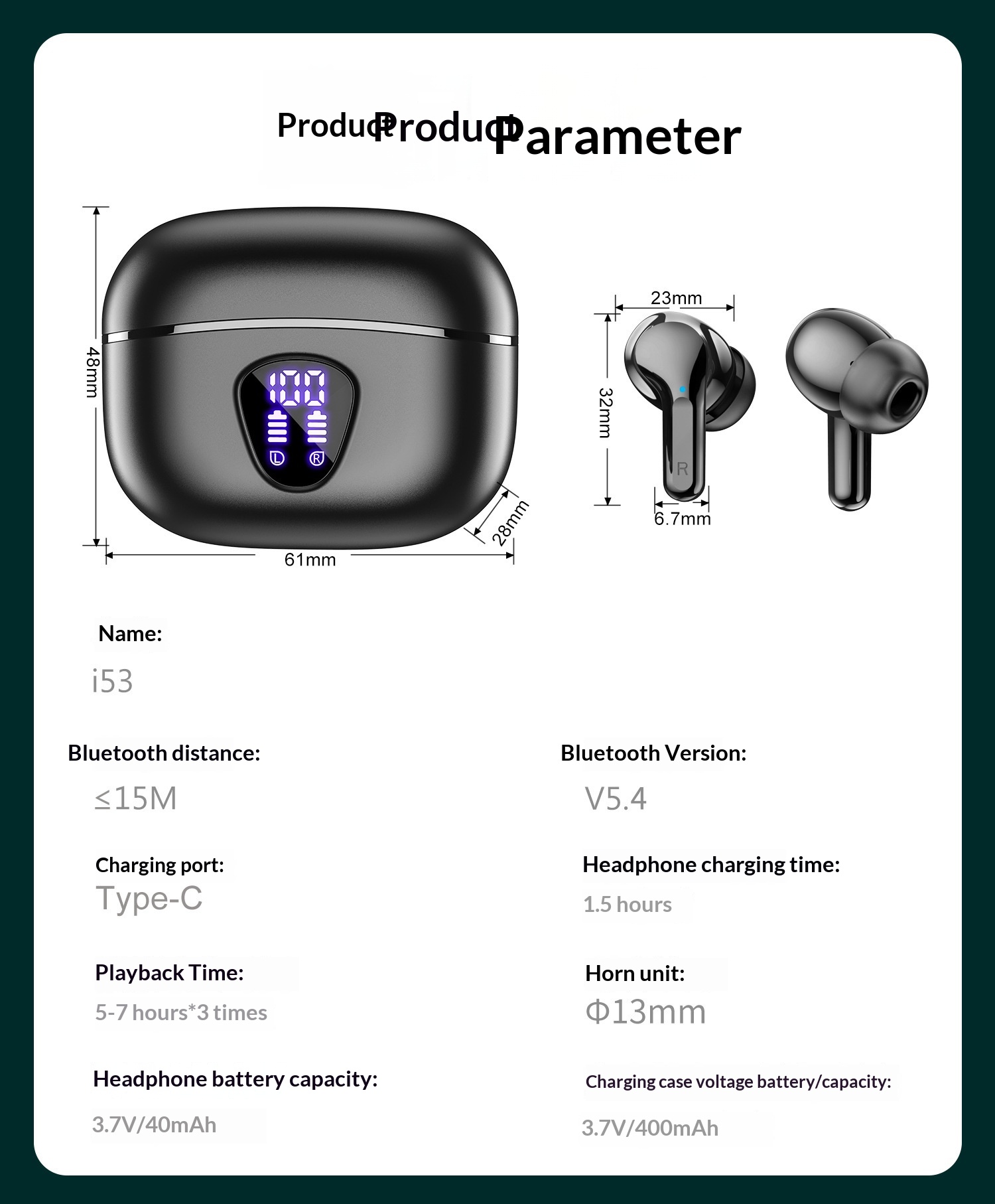 2026 Private Model Noise-Cancelling Clear Call TWS draadloze oordopjes met oplaadcase, compact en met lange batterijduur_voghion.com