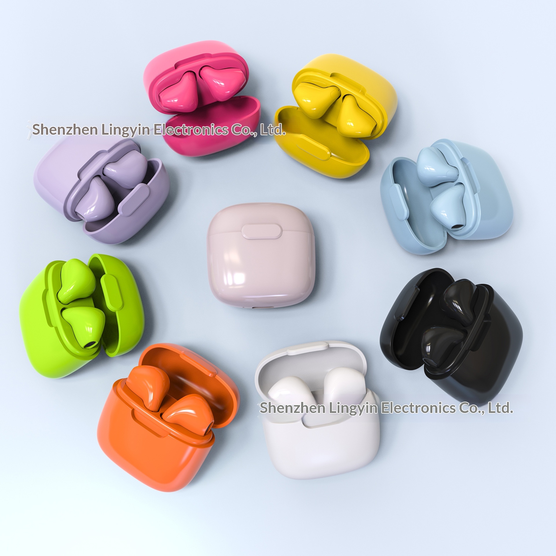 Cross-Border Macaron Wireless Bluetooth Earphones Gaming Sports 5.3 Ultra-Long Battery Life Low Latency Single Dual_voghion.com