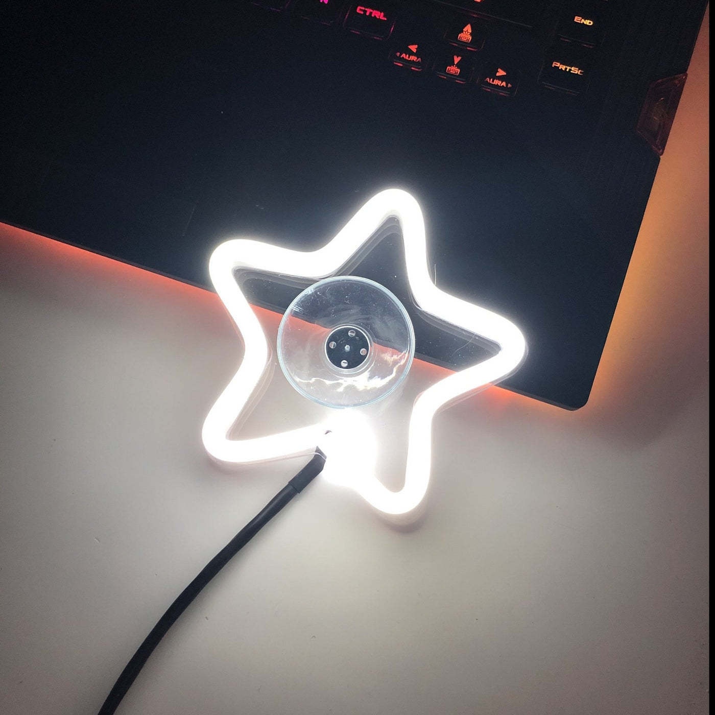 Triangle Glowing Interior Decoration Sticker Heart Atmosphere Modified Neon Car Window Ambient Light_voghion.com