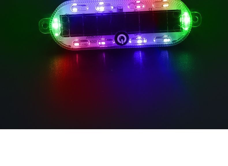 Solar Led Warning Tail Light For Motorcycle And Bicycle Car_voghion.com