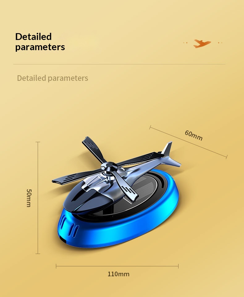 Air Freshener Solar-Powered Perfume Rotating Airplane Ornament Odor Removal Fragrance Long-Lasting Scent In Car_voghion.com