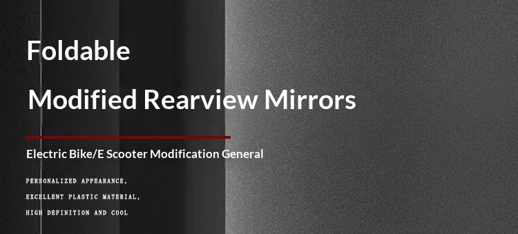 Adatto per monopattino elettrico, specchietto retrovisore ad ala fissa, maniglia in plastica, PP leggero, modificato, pieghevole, catarifrangente per retromarcia_voghion.com