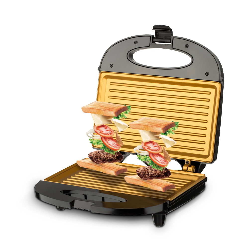 RAF EU-standaard grensoverschrijdende huishoudelijke dubbelzijdige verwarmde sandwichmaker multifunctionele broodrooster wafelmaker_voghion.com