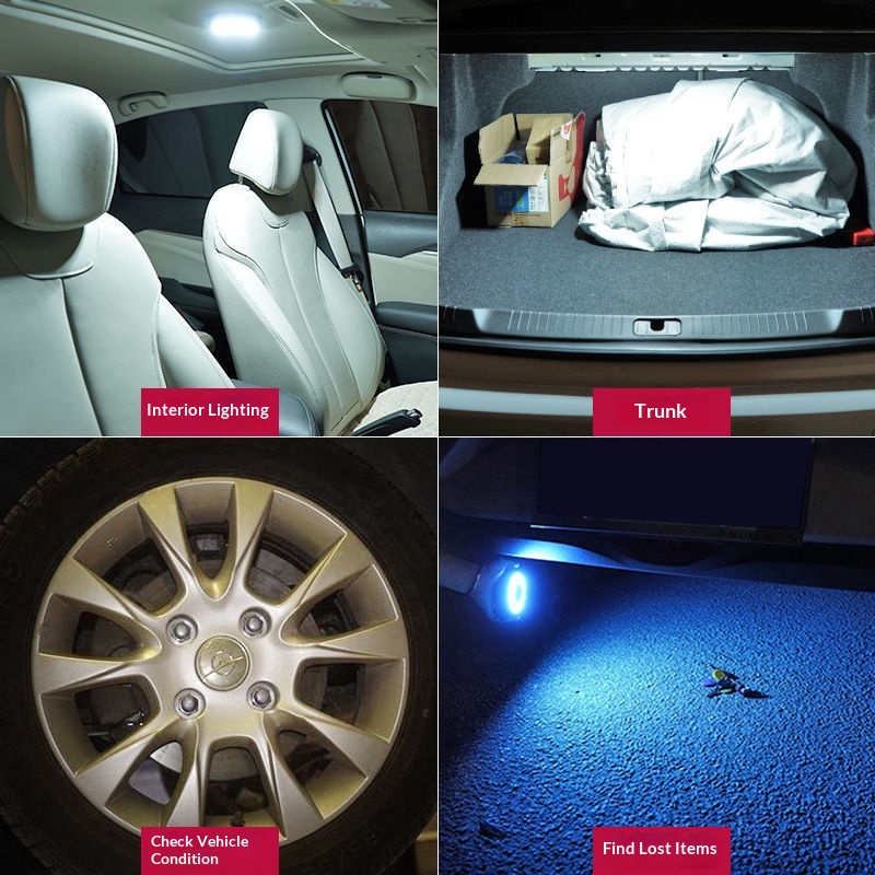 Éclairage LED sans installation pour coffre arrière, plafonnier de lecture intérieur de voiture_voghion.com