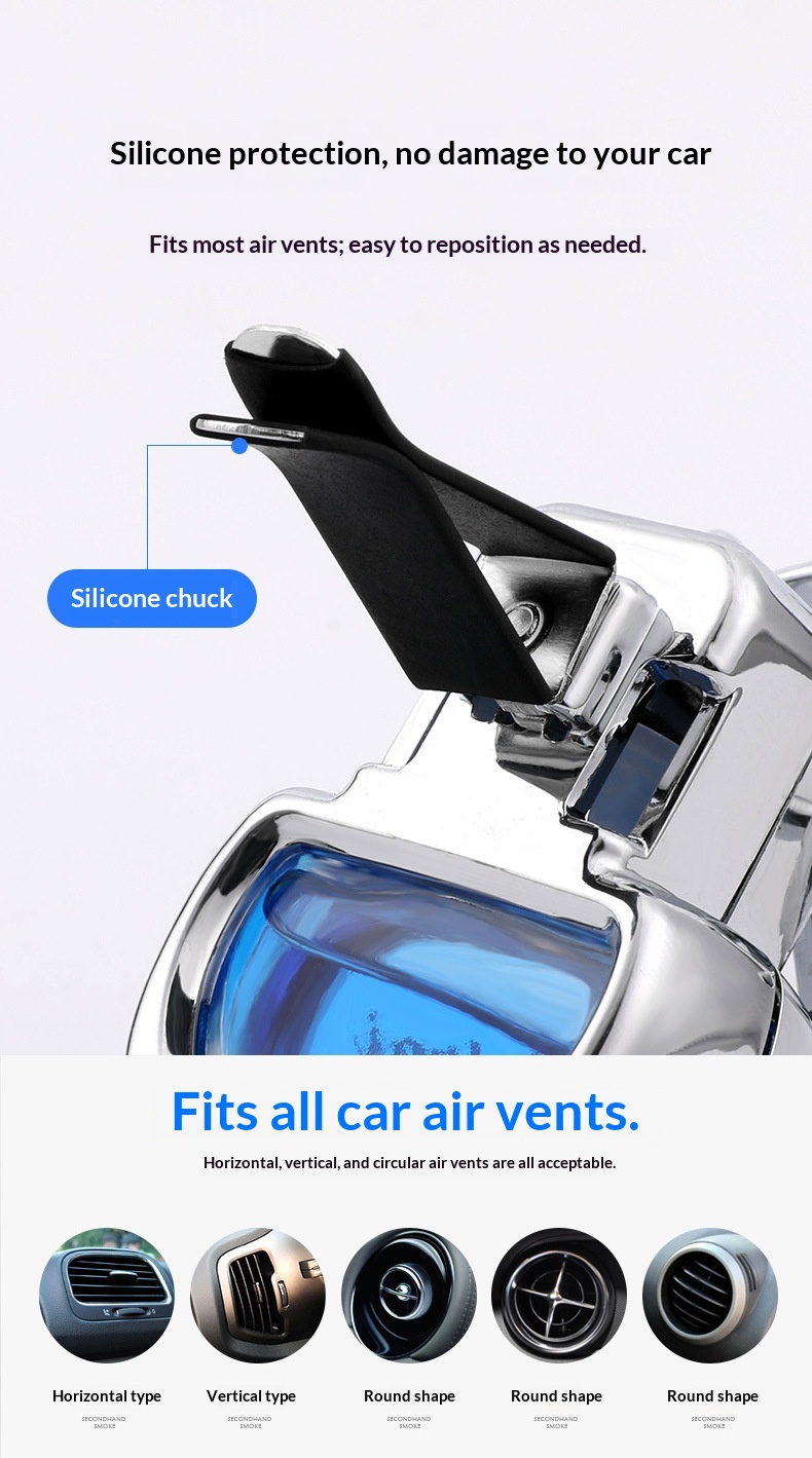 Bil luftfrisker roterende til ventilationsgitter langvarig duft_voghion.com