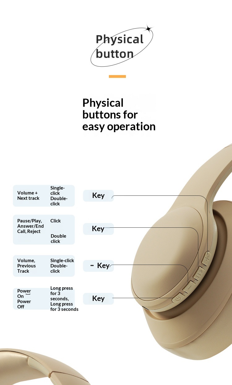 Wireless Over-ear Bluetooth Headphones Noise Cancelling Gaming_voghion.com