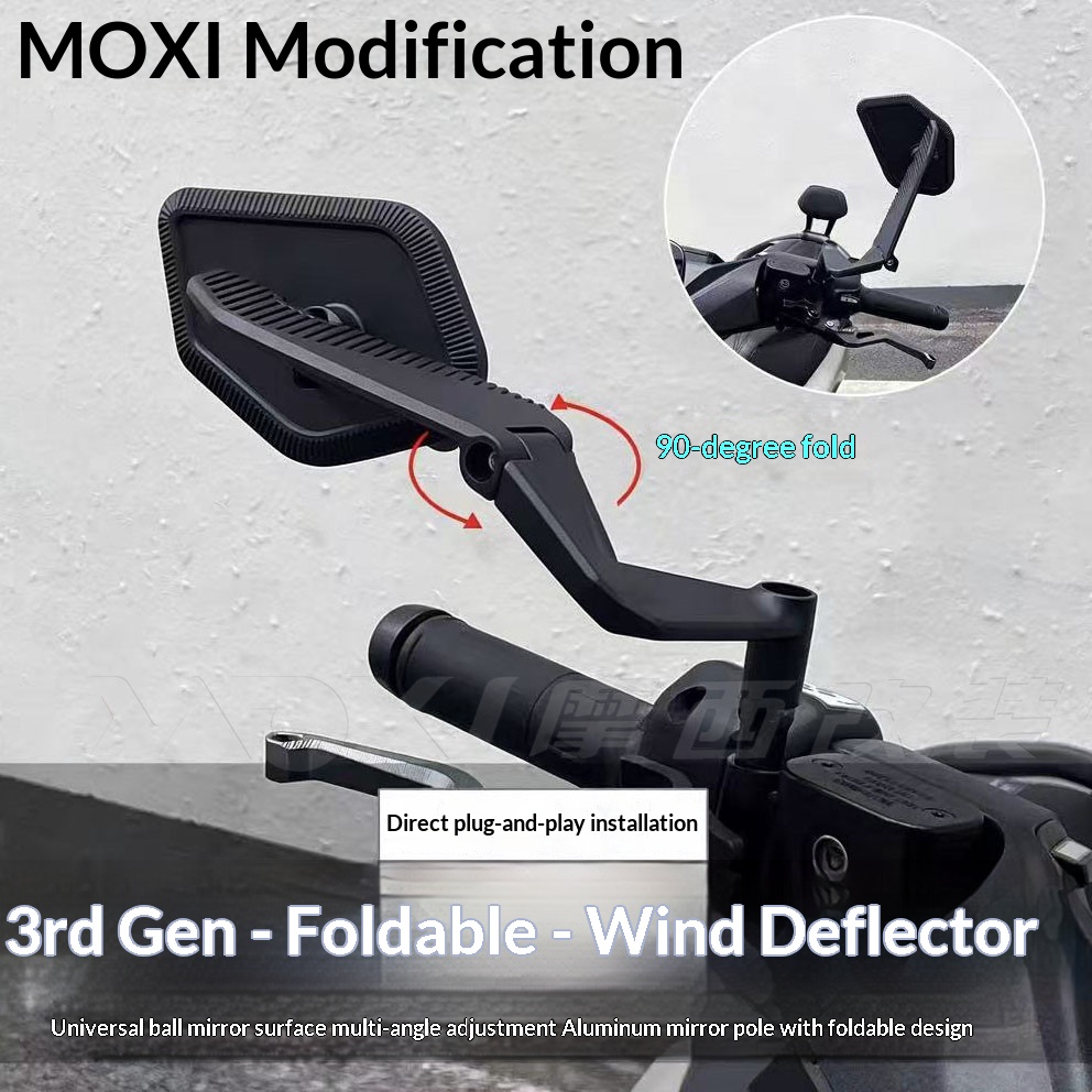 En çok satan Motosiklet, Scooter, Sokak Motosikleti Modifiye Sabit Kanatlı Katlanabilir Dikiz Aynası_voghion.com