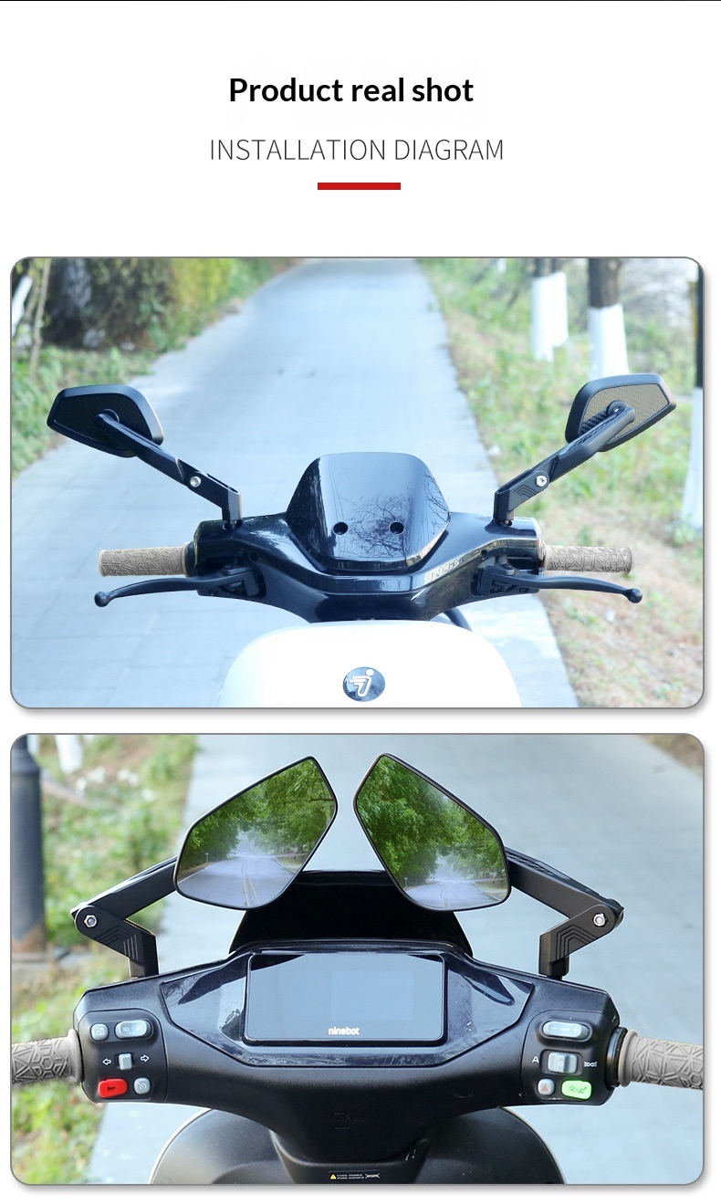 Klappbarer Motorrad-Rückspiegel aus Echtcarbon mit Weitwinkel-Sichtfeld, Roller-Modifikationszubehör_voghion.com