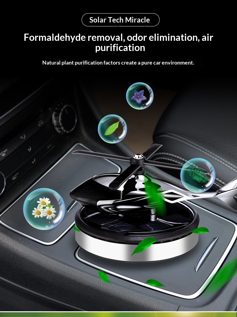 War Eagle Upgraded Solar Helicopter Aromatherapy Interior Dashboard Ornament High-end Car Perfume_voghion.com