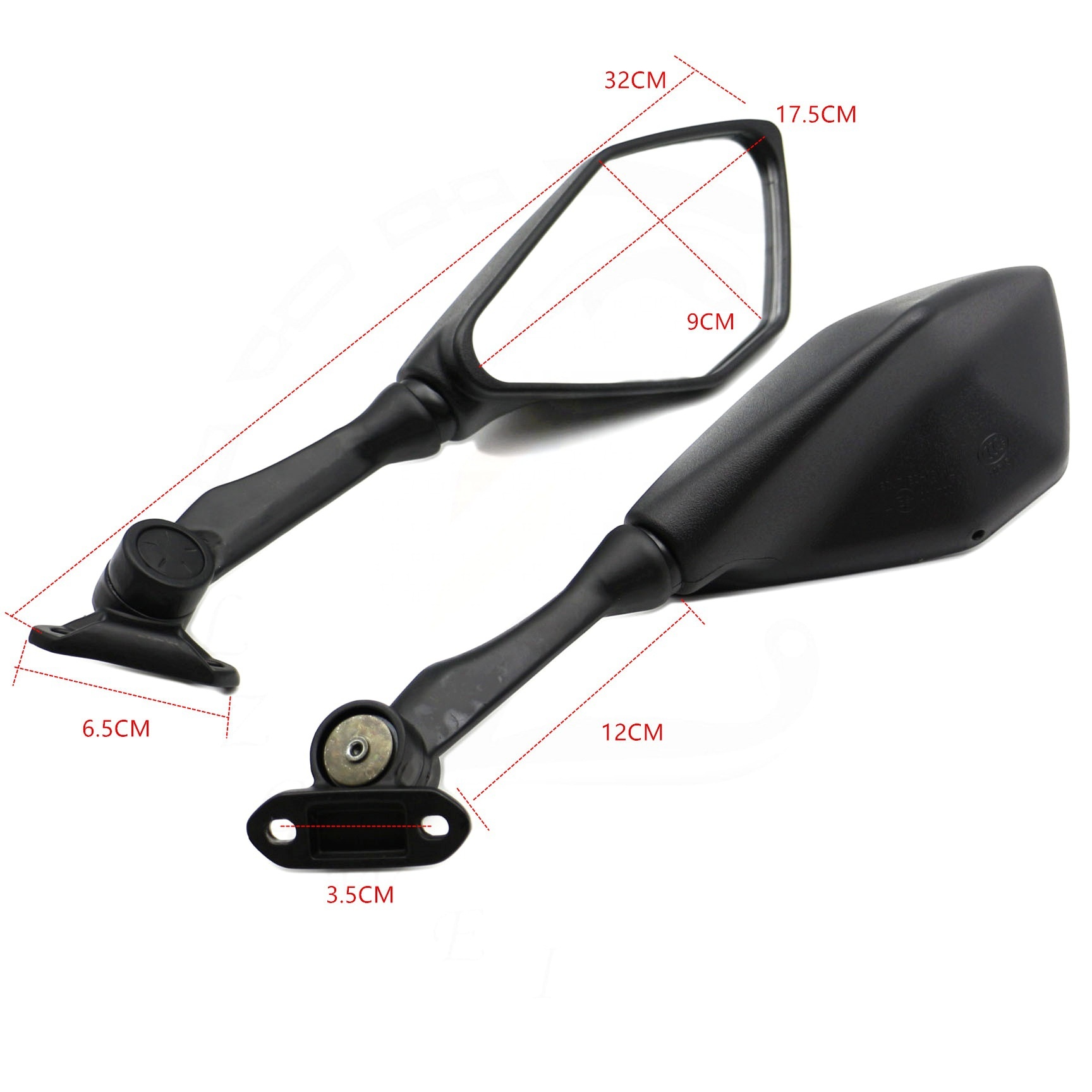 Specchietto retrovisore pieghevole transfrontaliero Kawasaki Road Racing con riflettore Ninja_voghion.com