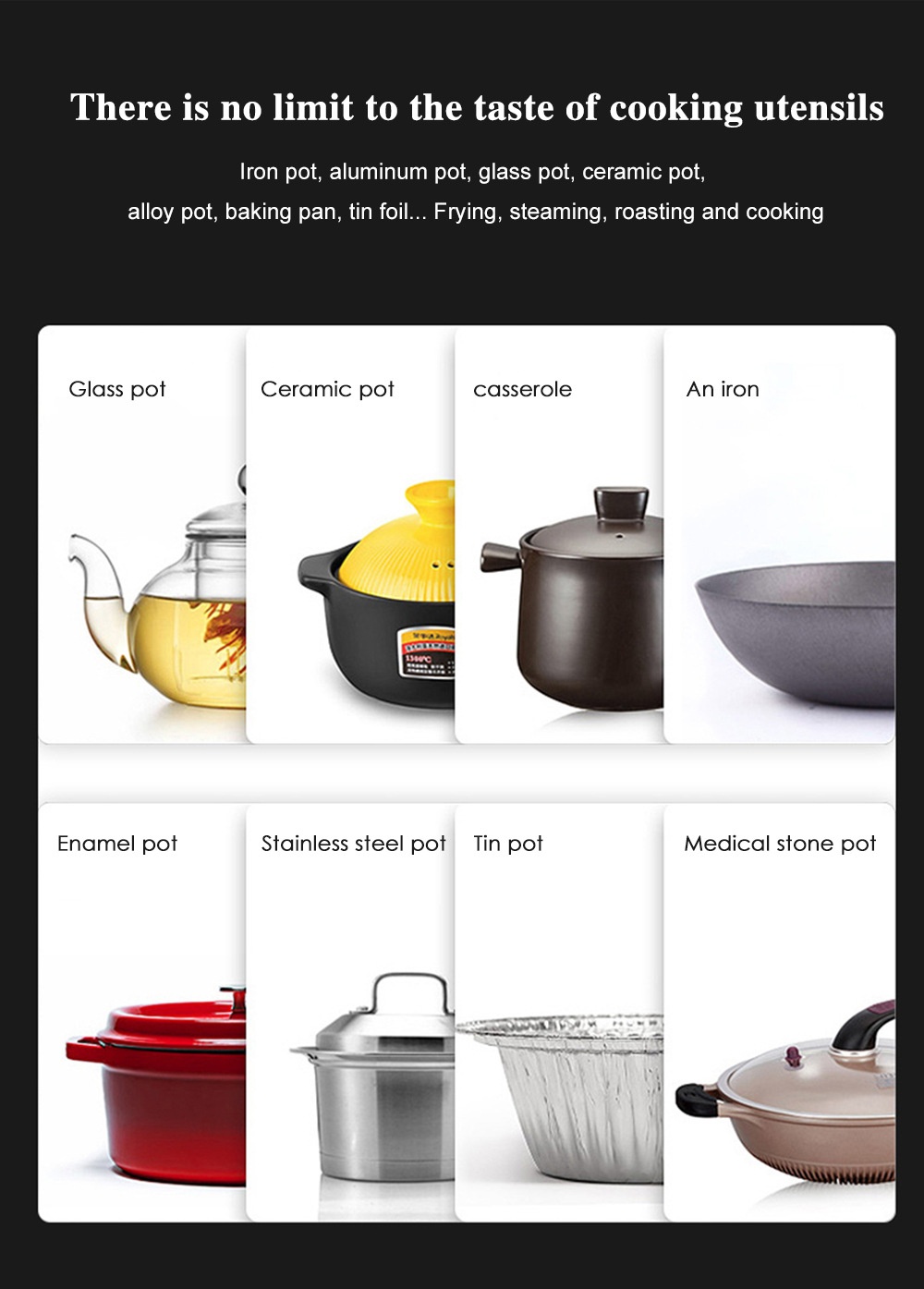 Apparecchio in ceramica a doppia testa, multifunzione, per cucinare, per caffè, piccolo fornello elettrico domestico, vendita all'ingrosso_voghion.com