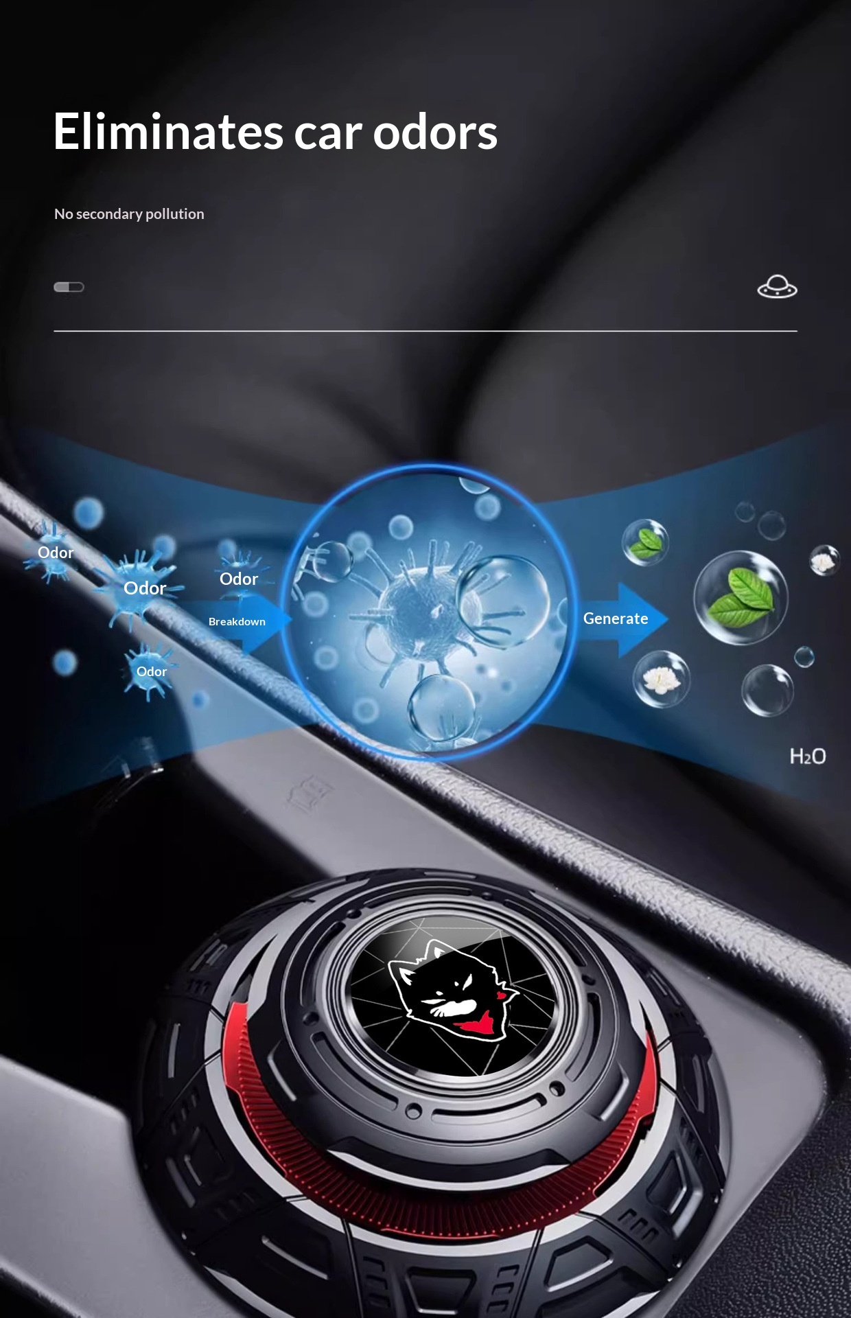 Ambientador carro disco voador ornamento tablier acessório_voghion.com