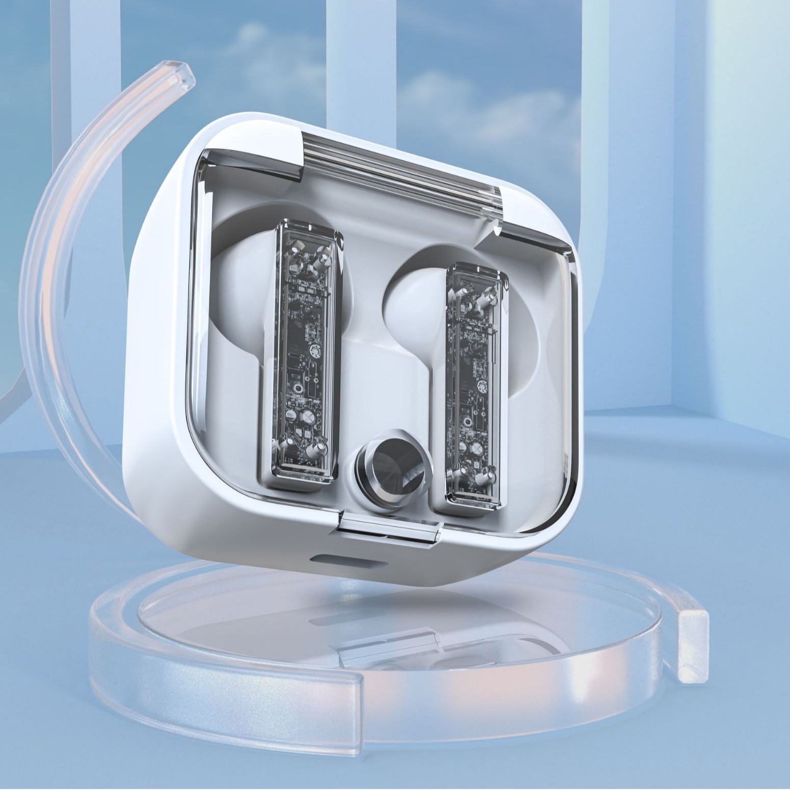 New Transparent Mini Bluetooth In-Ear TWS Wireless Earphones Customized_voghion.com