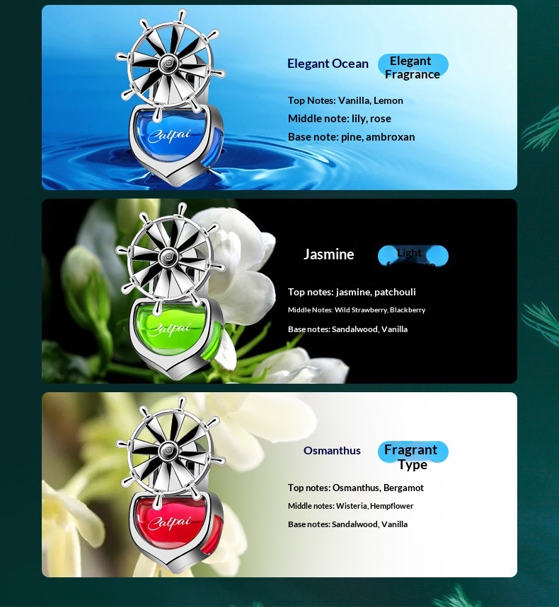 Bil luftfrisker roterende til ventilationsgitter langvarig duft_voghion.com