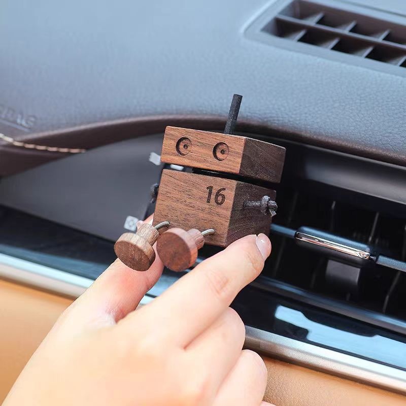 Wooden Leg-Shaking Man Air Vent No Fire Aromatherapy Long-Lasting Light Fragrance Car Interior Decoration Cute Ornament_voghion.com