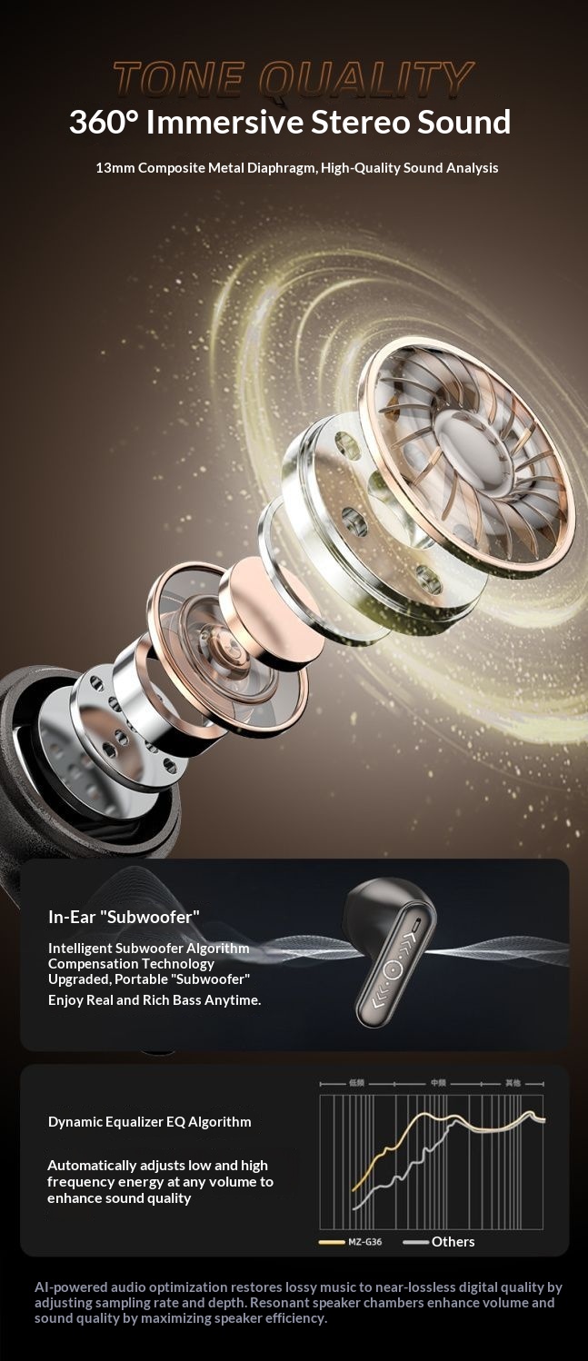 Wireless Bluetooth Gaming Earphones Low Latency Long Battery Life_voghion.com