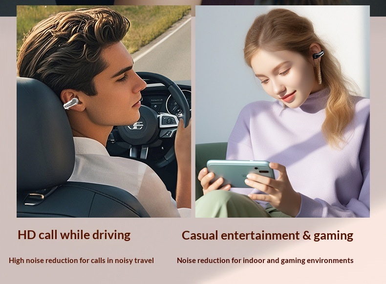 Wireless Bluetooth Earphones With Noise Cancelling And Ear Hooks_voghion.com
