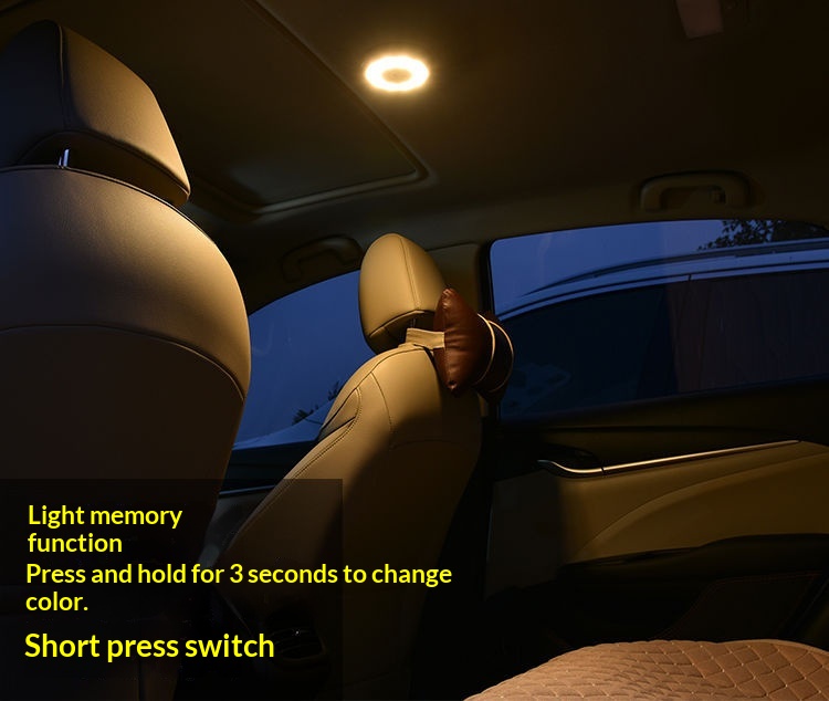 Éclairage LED sans installation pour coffre arrière, plafonnier de lecture intérieur de voiture_voghion.com