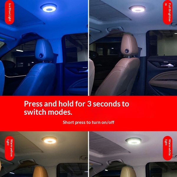 Éclairage LED sans installation pour coffre arrière, plafonnier de lecture intérieur de voiture_voghion.com