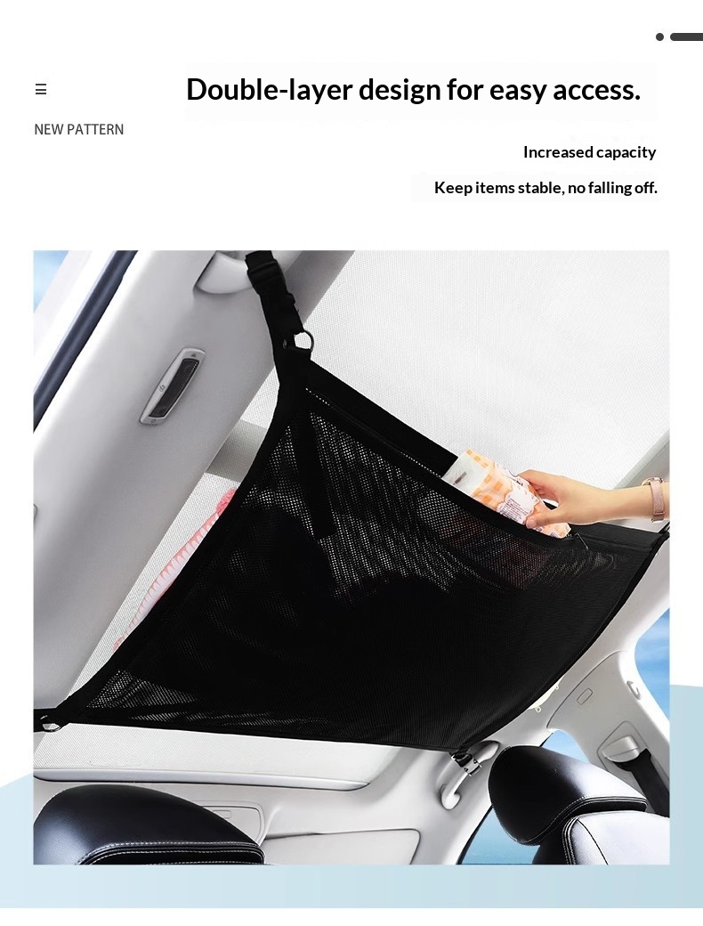 Rete portaoggetti da soffitto per auto organizer da viaggio_voghion.com