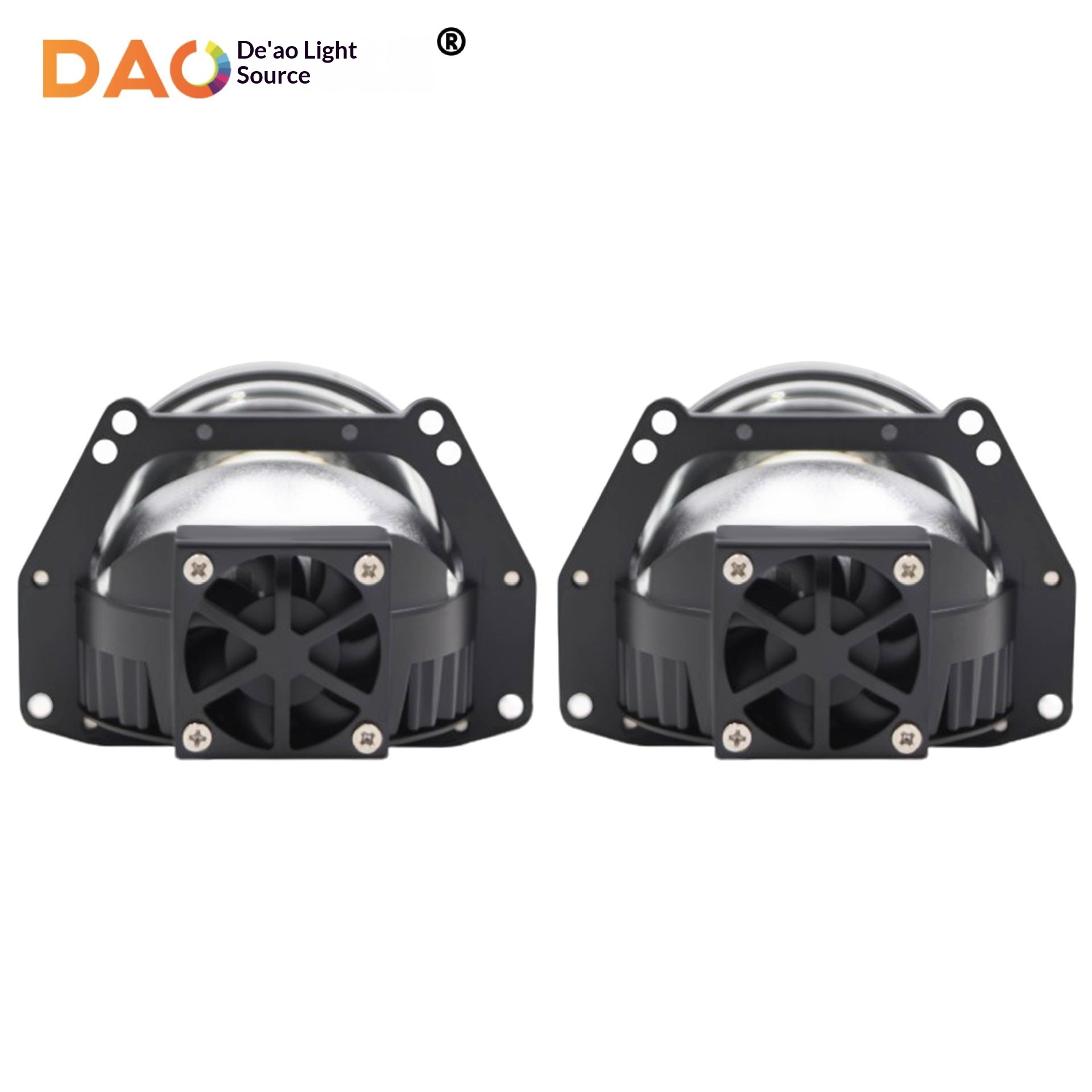 New B8 Beam Lens Dual Lamp Cup Car LED Headlight Super Bright Focused Light Universal Modification_voghion.com