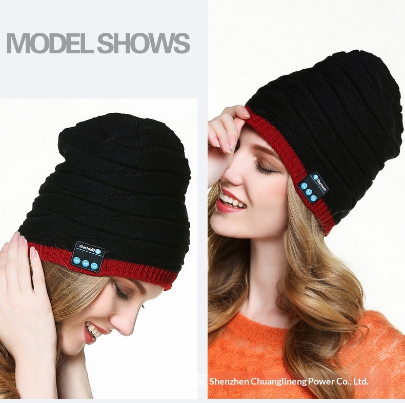 Knitted Bluetooth Beanie Hat With Wireless Headphones Music Cap_voghion.com