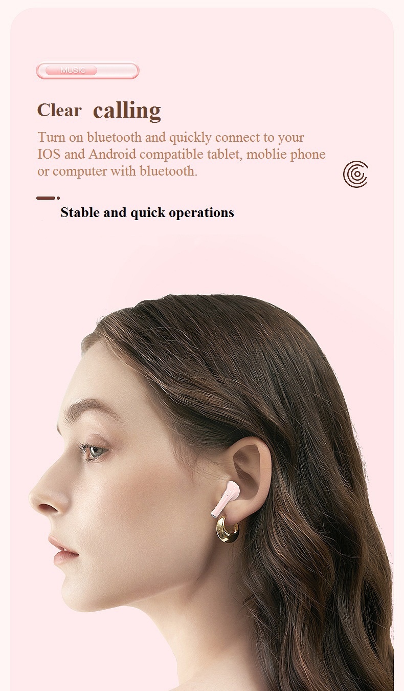 Wireless Bluetooth Headphones Macaron Gaming Earbuds Low Latency_voghion.com
