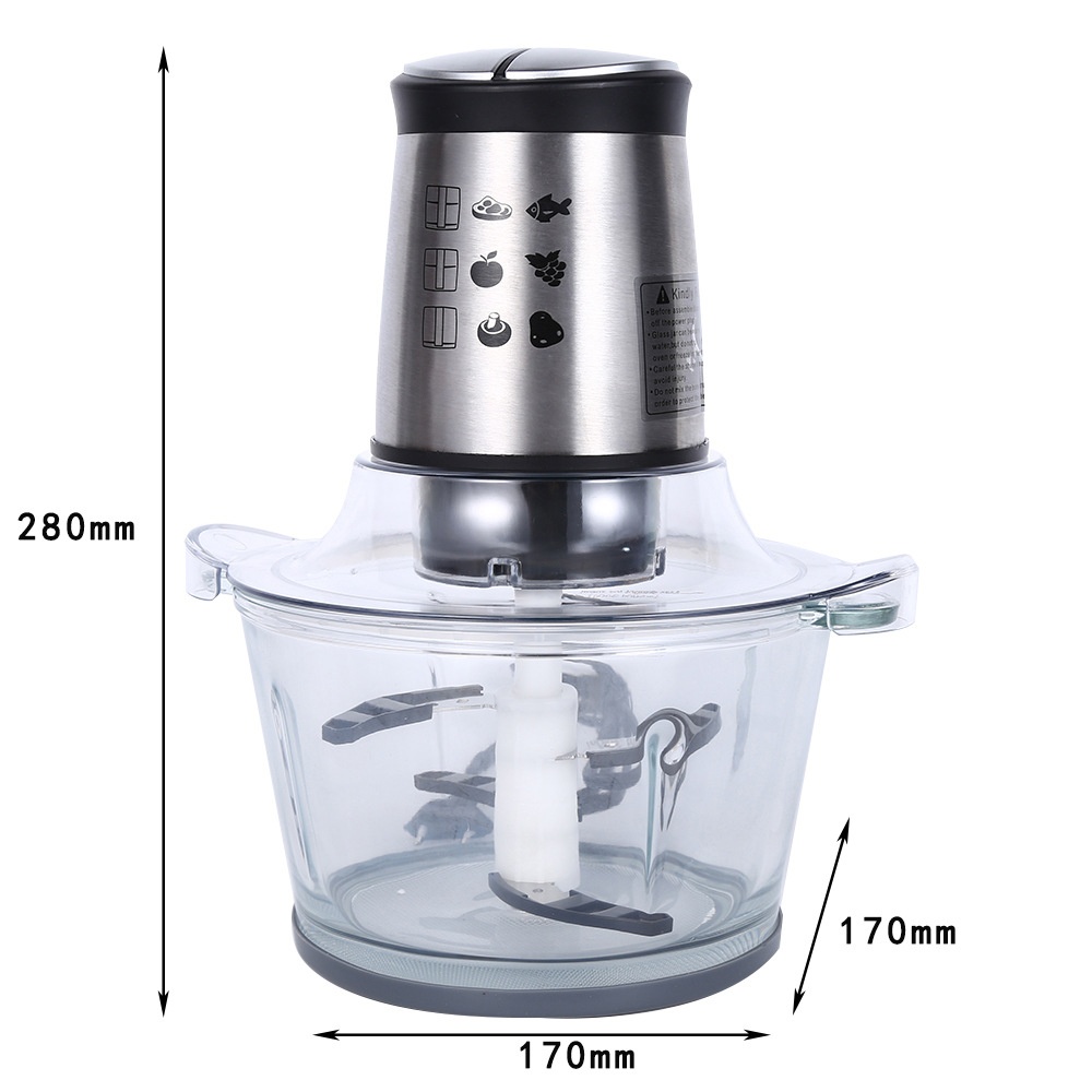 Electric Meat Grinder, Multifunctional Household Food Processor, Mincing Meat, Chopping Vegetables, And Mixing, Suitable_voghion.com