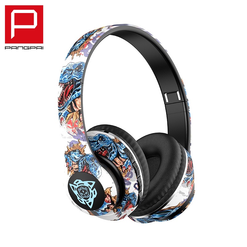 Modello privato transfrontaliero P35 Tendenza nazionale Graffiti Cuffie wireless Auricolari Bluetooth Supporto personalizzazione_voghion.com