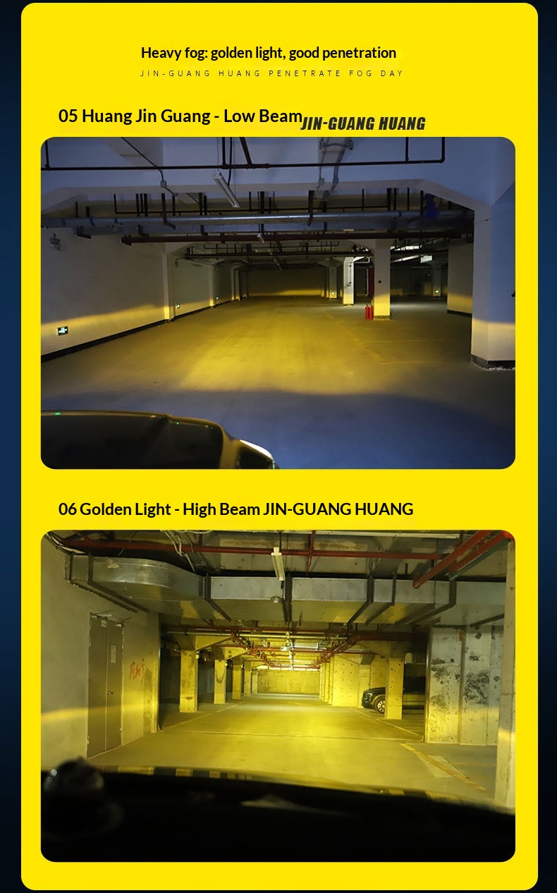 Żarówki led do reflektorów samochodowych trójkolorowy laser_voghion.com