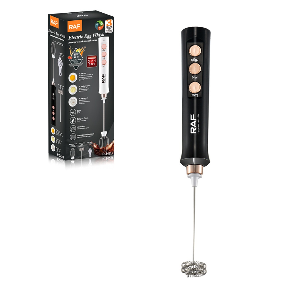 RAF Coffee Shop Egg Beater Haushalt Elektrischer Aufschäumer Milchmixer 2-in-1_voghion.com