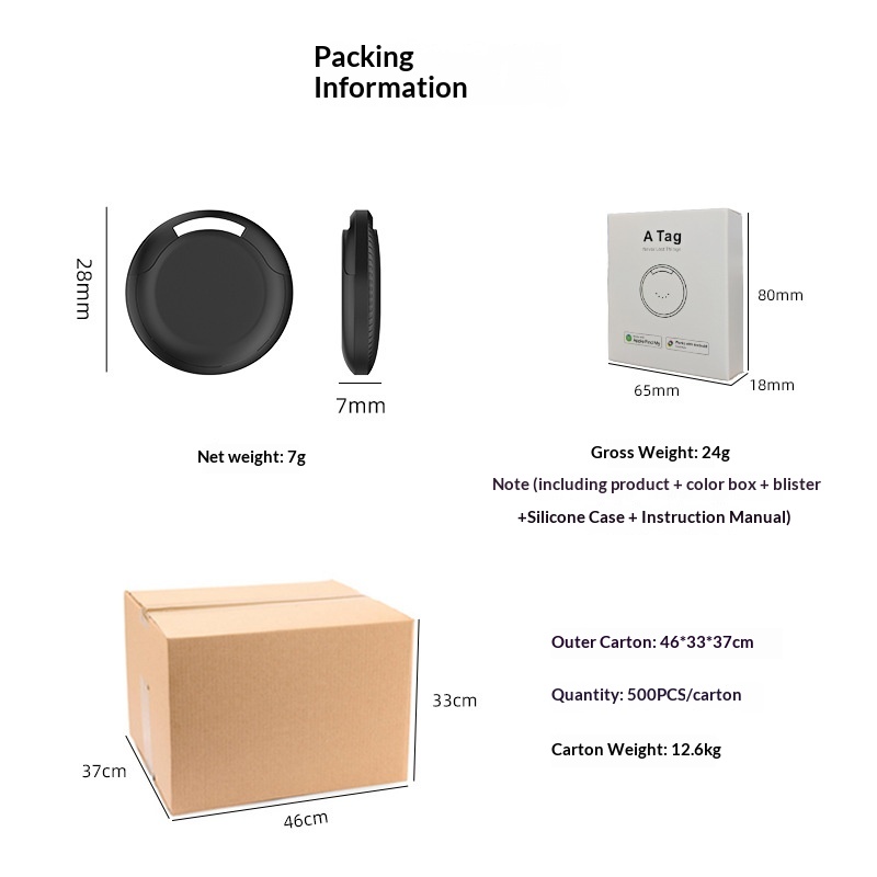 Grenzüberschreitender iOS-kompatibler Locator, geeignet für Android-Geräte im Ausland, MFI- und Google-Doppelzertifizierung, Wallet-Funktion und Anti-Verlust-Funktion_voghion.com