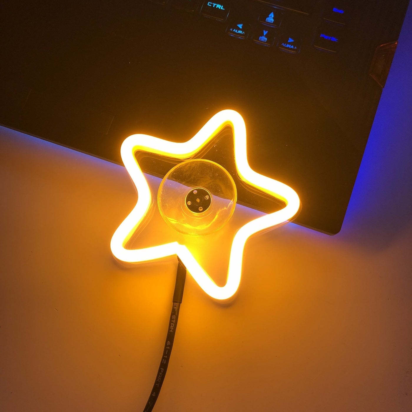 Triangle Glowing Interior Decoration Sticker Heart Atmosphere Modified Neon Car Window Ambient Light_voghion.com