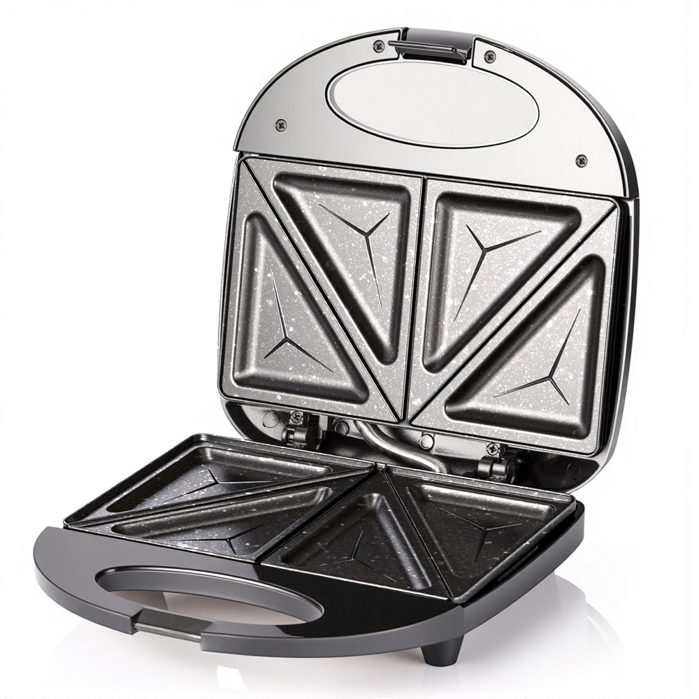 Macchina multifunzione per toast, waffle e colazione, riscaldante e per sandwich, conforme agli standard RAF UE, per uso domestico e transfrontaliero, modello 2578._voghion.com