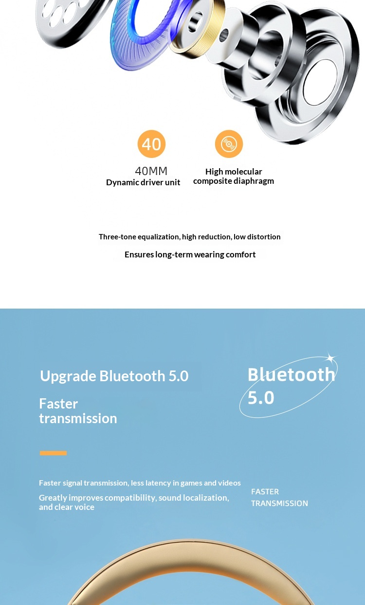 Wireless Over-ear Bluetooth Headphones Noise Cancelling Gaming_voghion.com