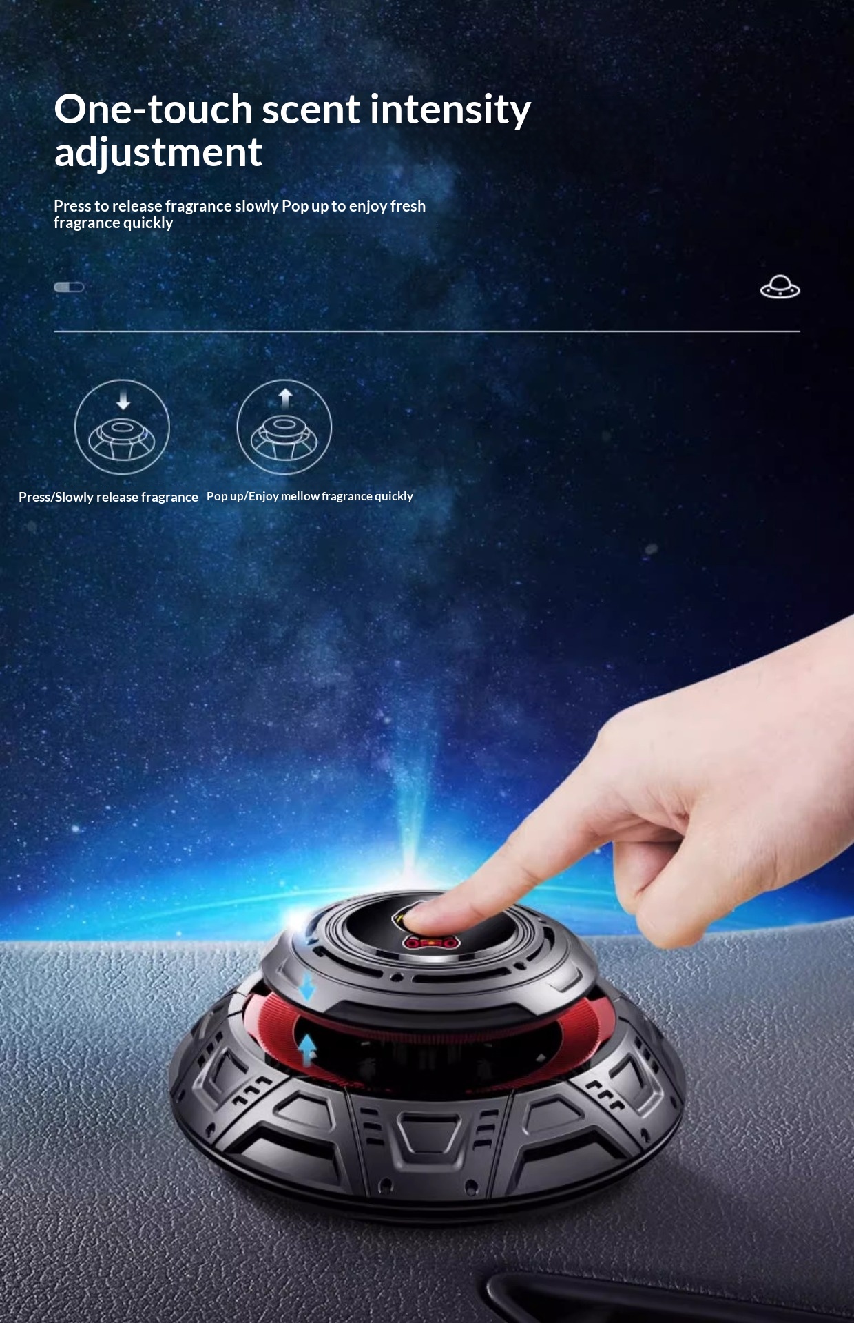 Ambientador carro disco voador ornamento tablier acessório_voghion.com