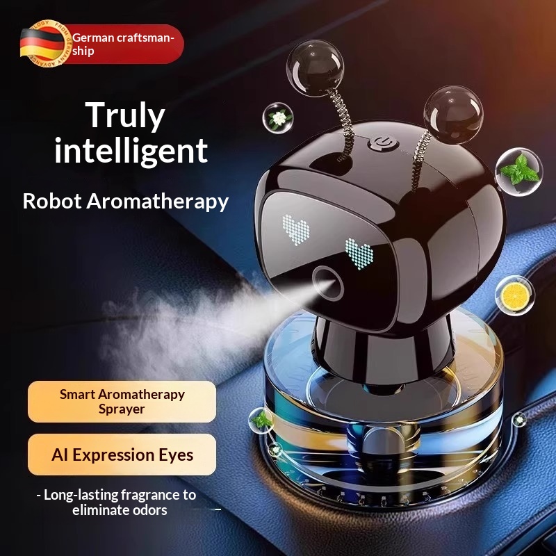 Creative Car-mounted Smart Aromatherapy Car Perfume Air Conditioner Vent Decoration Long-lasting Fragrance Light Scent_voghion.com