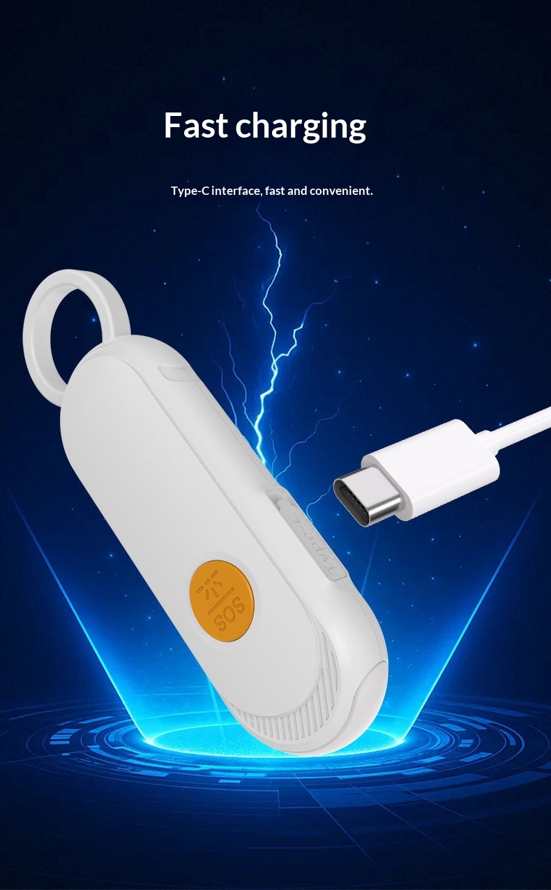 High Decibel Pull-out Female Anti-wolf Alarm SOS Call Lighting Function MFI Anti-lost Global Positioning Device_voghion.com