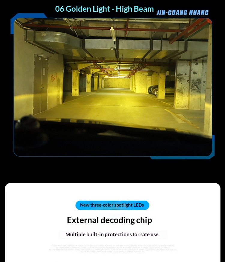 Lâmpadas led de farol para carro m5 bicolor alta luminosidade_voghion.com