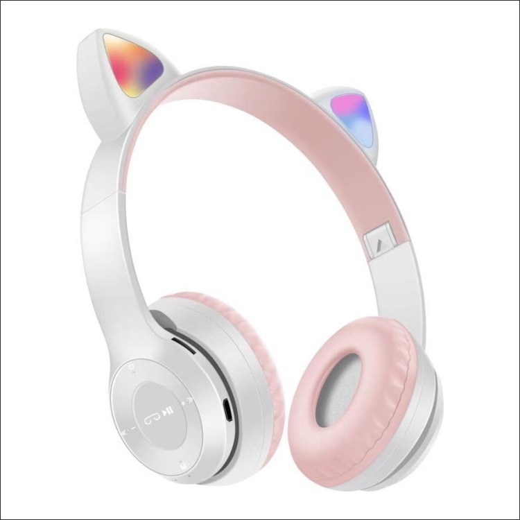 Kabellose Katzenohr-bluetooth-kopfhörer Mit Led Für Gaming_voghion.com